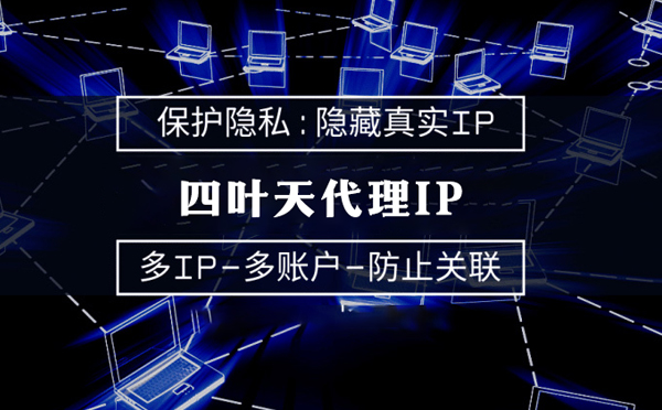 【红河代理IP】代理服务器的类型有哪些？四叶天代理IP怎么样